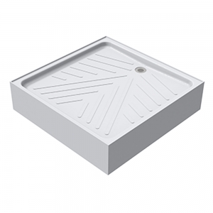 Solid surface shower tray